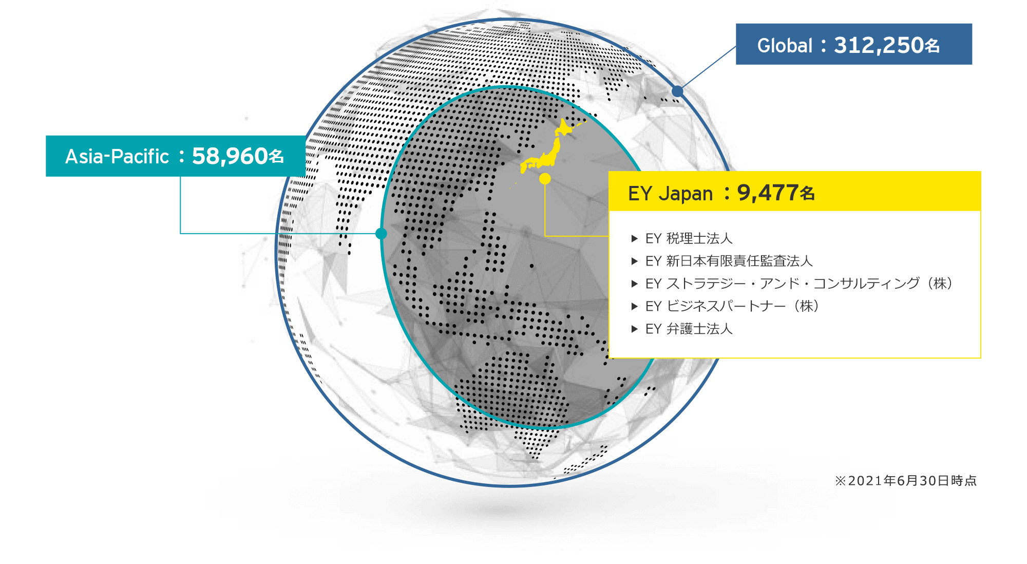 EYのグローバルネットワーク図